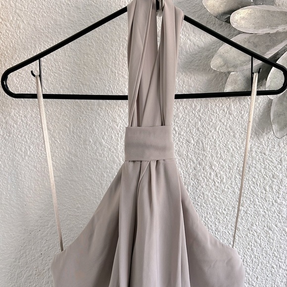 ShonaJoy knot draped halter dress in oyster - Picture 12 of 13